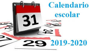 CALENDARIO ESCOLAR 2019-20