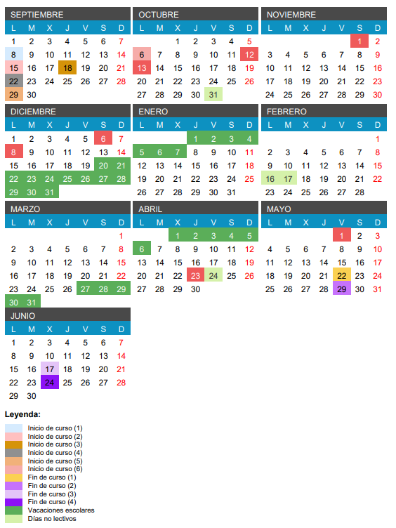 Calendario Escolar 25-26 Calendario Escolar 25-26